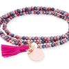 Pulseras Marina Garcia | Pulsera Zen Rosa En Plata Rosa