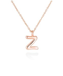 Gargantillas Marina Garcia | Colgante Letra Z En Oro Rosa 18Kt