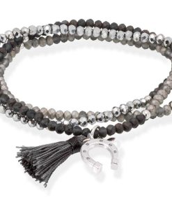 Pulseras Marina Garcia | Pulsera Zen Gris En Plata