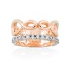 Anillos Marina Garcia | Anillo Eight Blanco En Plata Rosa