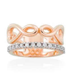 Anillos Marina Garcia | Anillo Eight Blanco En Plata Rosa