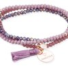 Pulseras Marina Garcia | Pulsera Zen Malva En Plata Rosa