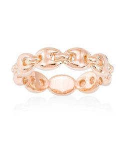 Anillos Marina Garcia | Anillo De Mini Calabrote En Plata Rosa