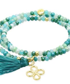 Pulseras Marina Garcia | Pulsera Zen Menta Con Trebol