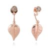 Pendientes Marina Garcia | Pendientes Leaves Blanco En Plata Rosa