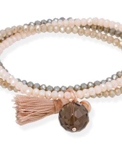 Pulseras Marina Garcia | Pulsera Zen Marr N En Plata Rosa