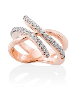 Anillos Marina Garcia | Anillo Eight Blanco En Plata Rosa