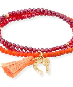 Pulseras Marina Garcia | Pulsera Zen Ne N Naranja Con Herradura