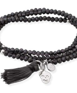 Pulseras Marina Garcia | Pulsera Zen Antracita Con Calavera