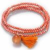 Pulseras Marina Garcia | Pulsera Zen Coral En Plata Rosa