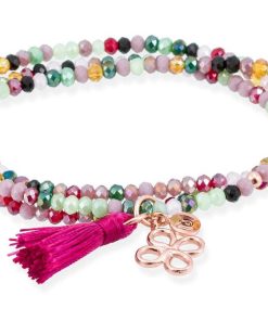 Pulseras Marina Garcia | Pulsera Zen Rosa En Plata Rosa