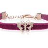 Pulseras Marina Garcia | Pulsera Velvet Malva En Plata Rosa