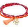 Pulseras Marina Garcia | Pulsera Zen Ne N Naranja Con Trebol