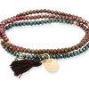 Pulseras Marina Garcia | Pulsera Zen Multicolor En Plata Dorada