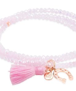 Pulseras Marina Garcia | Pulsera Zen Rosa En Plata Rosa