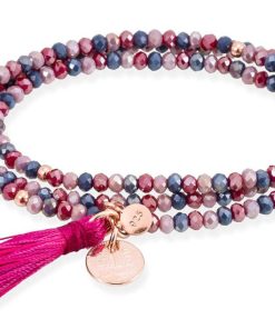 Pulseras Marina Garcia | Pulsera Zen Rosa En Plata Rosa