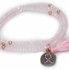 Pulseras Marina Garcia | Pulsera Zen Rosa En Plata Negra