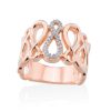 Anillos Marina Garcia | Anillo Eight Blanco En Plata Rosa