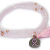 Pulseras Marina Garcia | Pulsera Zen Rosa En Plata Negra