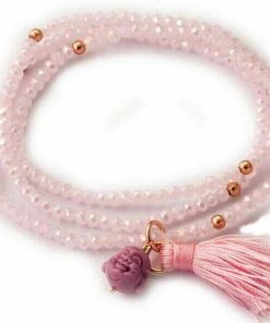 Pulseras Marina Garcia | Pulsera Zen Rosa En Plata Rosa