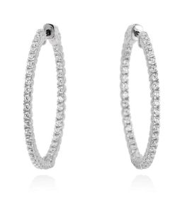 Pendientes Marina Garcia | Pendientes Geneve Blanco En Plata