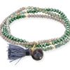 Pulseras Marina Garcia | Pulsera Zen Verde En Plata Dorada