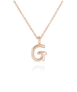 Gargantillas Marina Garcia | Colgante Letra G En Oro Rosa 18Kt