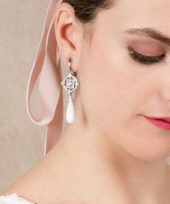 Pendientes Marina Garcia | Pendientes Art Deco Novia En Plata